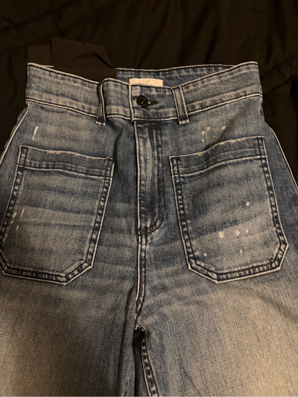 ASKKNY Sailor Wide Leg Paint-Splatter Jeans - Picture 2 of 3